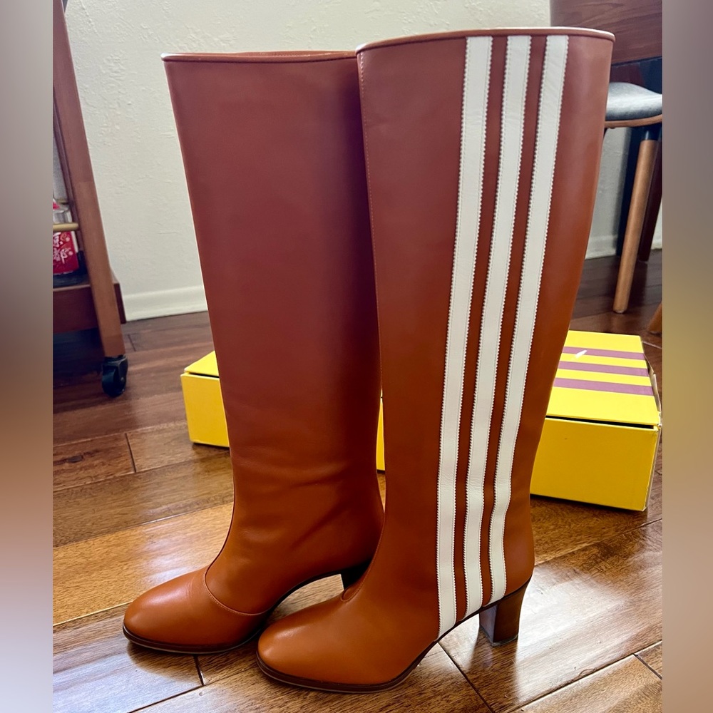 NWT Authentic Adidas x Gucci knee high boots, size 37